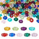 180pc 13~14mm Transparent Resin Rondelle Faceted European Large Hole Beads Charm
