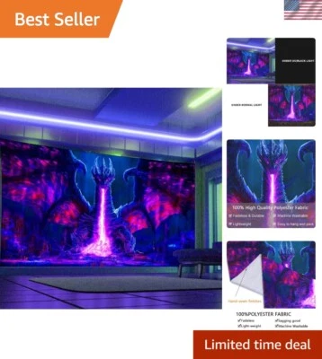 Cool tapiz de dragón de luz negra que brilla en la oscuridad - Ideal para eventos y hogar 70x90 Foto 1 de 4