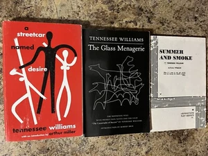 Tennessee Williams 3 Book Lot Streetcar Named Desire Glass Menagerie Summer - Picture 1 of 3