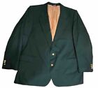 Vtg Burberry London Blazer Jacket Sport Coat Masters Green Size 48 Logo Lined