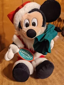 New Vintage 1995 Mickey Mouse Santa Plush 16” Winter Magic Christmas RARE - Picture 1 of 7