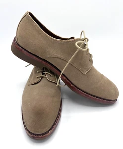 Coach New York SIZE 11 D Gilbert Sand Suede Lace-up Derby Shoe, Gently Worn - Picture 1 of 13