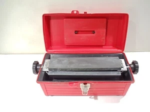 Professional Tri Stone Knife Sharpener in Toolbox Case Hone - Picture 1 of 7