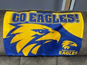 AFL West Coast Eagles Small Supporter Flag 48x30cm - Jersey Football - Picture 1 of 5