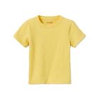 Cat & Jack Solid Washed Toddler Girl's Yellow Short Sleeve T-Shirt