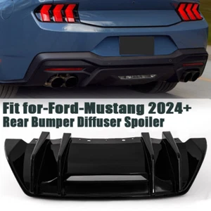 Protector de cenefa inferior difusor trasero negro para 24+ Ford Mustang S650 GT - Imagen 1 de 13