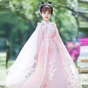 Vestido chino Hanfu Niñas Año Nuevo Disfraz Carnaval Juegos con disfraces Disfraz Vestido Capa - Imagen 1 de 20