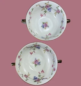 2 BARONET “Juliet” Soup Bowls Rare Pre-WWII 1918-1945 Czech See Photos & Read - Picture 1 of 14