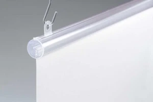 Ceiling Banner Hanger with Track-Clear--Snap Shut 36"W- 2 pieces - Picture 1 of 5