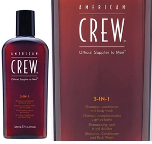 American Crew 3-In-1 Shampoo, Conditioner and Body Wash,100ML TRAVEL SIZE NEW - Picture 1 of 1