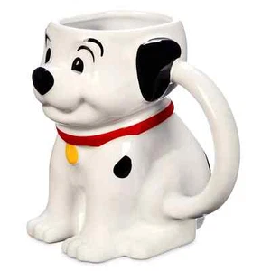 2025 Disney Parks 101 Dalmatians Lucky Sculpted Dog Ceramic Coffee Cup Mug 16oz - Picture 1 of 5