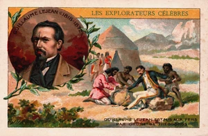 Tarjeta Victoriana G Lejean 1818 Les Explorateurs Célèbres De Colección L1 - Imagen 1 de 2