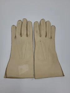 Vintage Deerskin Soft Leather Gloves Women's Size 7.5 - Picture 1 of 4