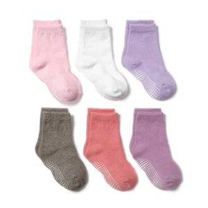 6 pares de calcetines antideslizantes para bebé niño pequeño con empuñaduras al tobillo para niños niñas niños - Imagen 1 de 8