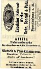 Gebr. Conrad & Patz Brandenburg EXCELSIOR FAHRRÄDER Historische Reklame von 1908