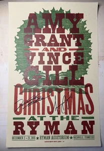 2015 Amy Grant und Vince Gill Weihnachten im Ryman *signiert* Hatch Show Druck - Bild 1 von 1