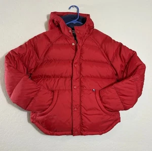 Vintage Y2K 1990’s Tommie Jeans Waterfowl Down Puffer Jacket Red Size Small - Picture 1 of 12