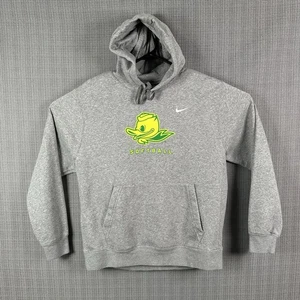 Nike Oregon Ducks Softball Hoodie Adult Size Large Gray Graphic Logo Club CJ1611 - Picture 1 of 17