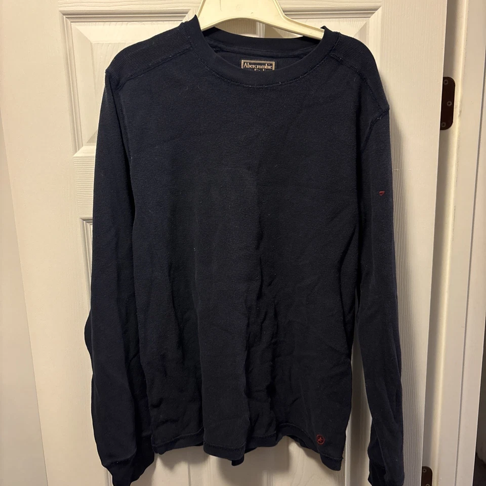 Abercrombie & Fitch Men's XL Vintage Long Sleeve - Navy - Image 1 of 4