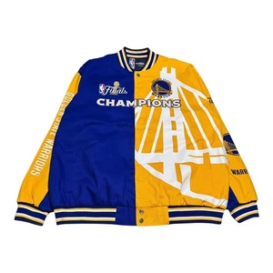 NBA Jeff Hamilton 2022 Golden State Warriors Canvas 7x Champs Jacket Men's 4XL - Picture 1 of 11