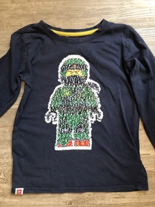 LEGO Langarmshirt Sweatshirt - Blau Gr 116 mit Pailletten- Topp! - Bild 1 von 4