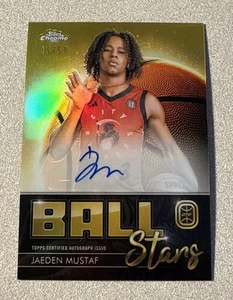 2024 Topps Chrome Overtime Elite Ball Stars Auto Gold #BSA-JM Jaeden Mustaf /50 - Picture 1 of 2