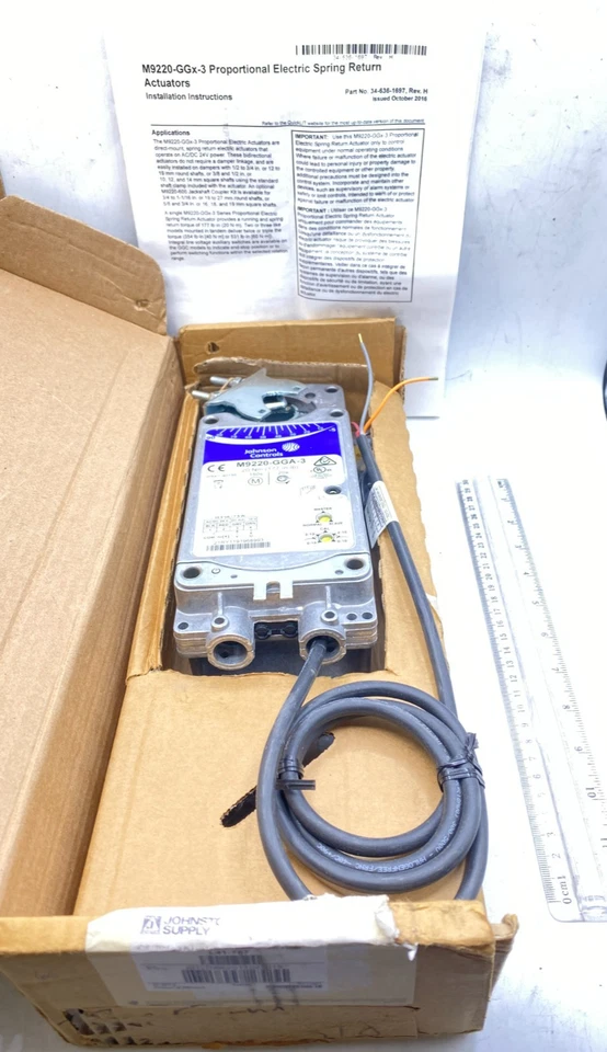 Johnson Controls Proportional Electric Spring Return Actuator M9220-GGx-3 NIB - Image 1 of 4