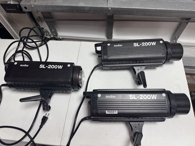 3 Godox SL-200W LED Studio Light 5600K - Image 1 of 4
