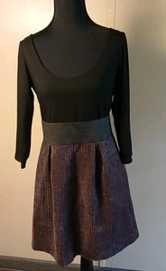 Vestido Alice Trixie Nuevo con Etiquetas Talla M Hecho en Nueva York Top Negro Falda Púrpura - Imagen 1 de 12