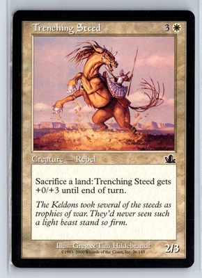 (2x) TRENCHING STEED – MTG Magic the Gathering Card – Prophecy – Common - Image 1 of 4