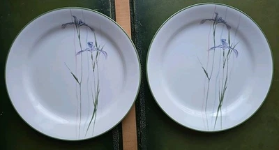 Lote De Colección De 2 Platos Desierto Ensalada Corelle by Corning 9" Sombra Iris Flores Blanco Foto 1 de 4
