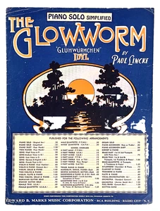 Vintage 1932 Der Glühwurm Noten von Paul Lincke - Bild 1 von 2