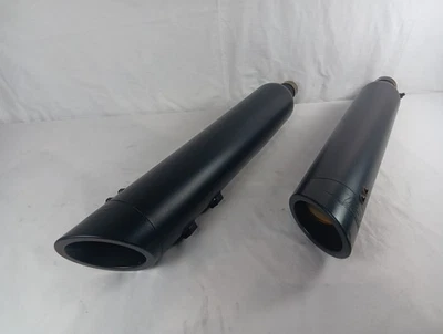 TAB PERFORMANCE FOR HARLEY 4.5in TOURING M-8 MATTE BLACK SLASH CUT EXHAUSTS - Image 1 of 4