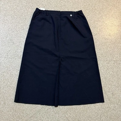 Falda postal vintage para mujer azul marino longitud media talla 16 garra cremallera Foto 1 de 4