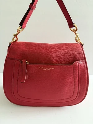 Bolsa tiracolo MARC JACOBS Empire City couro seixo vermelho grande em excelente estado usado - Imagem 1 de 4