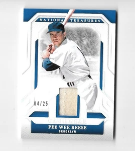 2025 Panini National Treasures Pee Wee Reese GAME GEAR JERSEY SILVER #4/25 - Picture 1 of 1