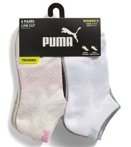 PUMA SOCKEN DAMEN - LOW CUT 253 - NETZ - WEISS CREME - SCHUHGRÖSSE 5-9,5 - 6ER PACK - Bild 1 von 1