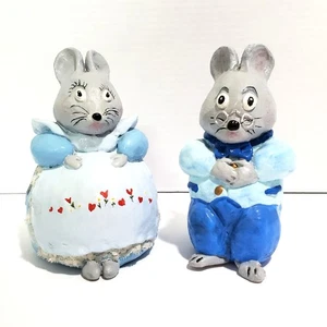 Vintage handgefertigte Mom Pop Mäuse Statue Figur groß 7 Zoll 062806 - Bild 1 von 15