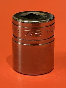 New! Snap On 7/8” Shallow 1/2” Drive Socket 6 Point Chrome TW281 - Picture 1 of 4