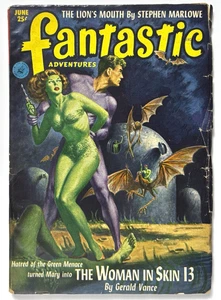 FANTASTIC ADVENTURE Magazine (June 1952) WALTER POPP Cover Stephen Marlowe SciFi - Picture 1 of 7