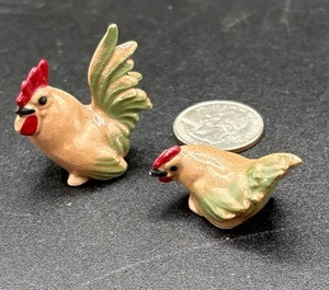 Vintage Hagen Renaker Hahn & Henne Huhn Figuren (BB) - Bild 1 von 3