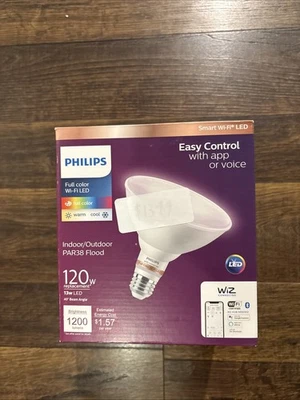 Philips 120-Watt Equivalent PAR38 LED Smart Wi-Fi Tunable White Light Bulb - Image 1 of 4