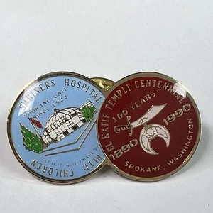 Shriners Hospital Spokane Katif Masonic Freemason Vintage Pin Lapel Hat Pin #123 - Picture 1 of 1