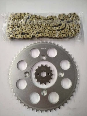 HONDA XR100R XR 100 R gold 428 drive chain and 14/50 tooth sprocket kit - Image 1 of 2