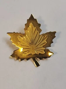 Vintage BOND BOYD Gold Filled Double Maple Leaf Brooch Pin Canada Signed - Picture 1 of 24