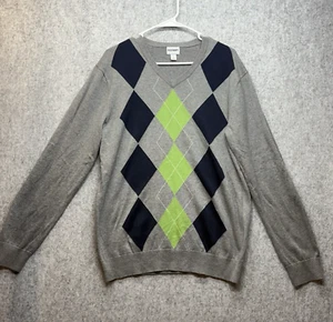 Old Navy L grau Argyle Langarm Pullover - Bild 1 von 10