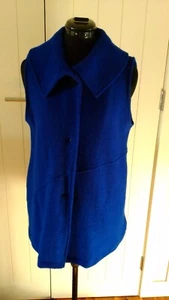 See Saw royal blue pure new wool vest Size S Brand new with tags RRP $189.90 - Picture 1 of 8