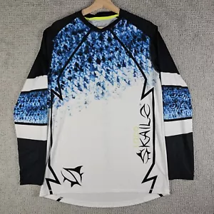 Loco Skailz Long Sleeve T Shirt Mens Size S Blue/White UPF Long Sleeve - Picture 1 of 9