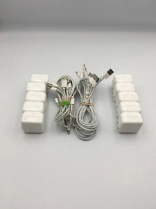 SET BESTEHEND AUS 10 OEM 12W Original Ladegerät mit Lightning Kabel Apple iPhone iPad A1401 RS - Bild 1 von 7
