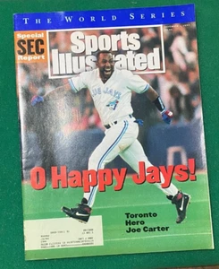 Serie Mundial Joe Carter Blue Jays HR Sports Illustrated Magazine 2 de noviembre de 1993 - Imagen 1 de 1
